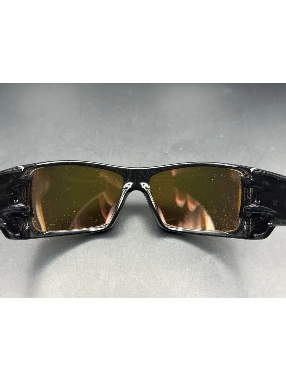 Oakley Batwolf Polished Black Gold History Text W/ Fire Iridium (Icons included)